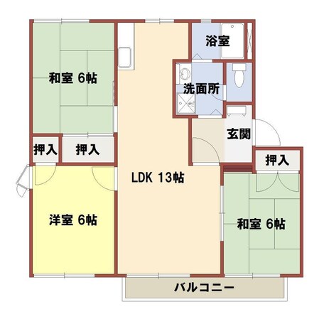 コート北在家の物件間取画像